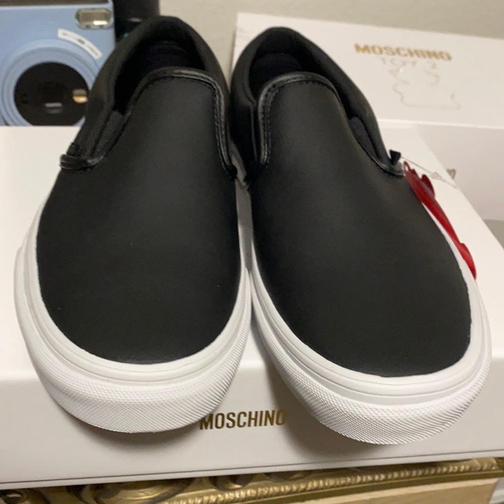 Black and white vans